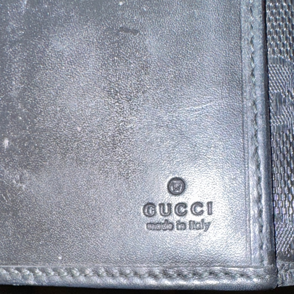Authentic Gucci Black Embossed Wallet with box and Silver hardware!!! - Picture 3 of 14